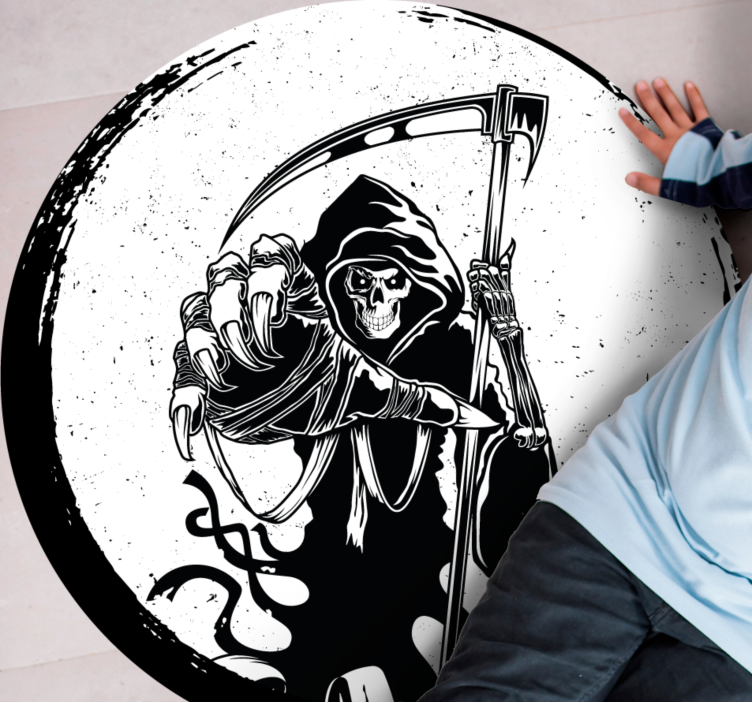 Viikatemies-aihe Halloween vinyylimatto - Tenstickers