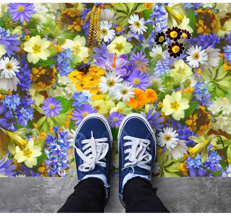 Vilkas kukinta-konsepti kukka vinyylimatto - Tenstickers