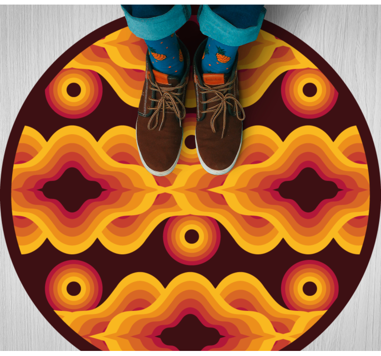 Vintage-spiraaliaihe mosaiikki vinyylimatto - Tenstickers