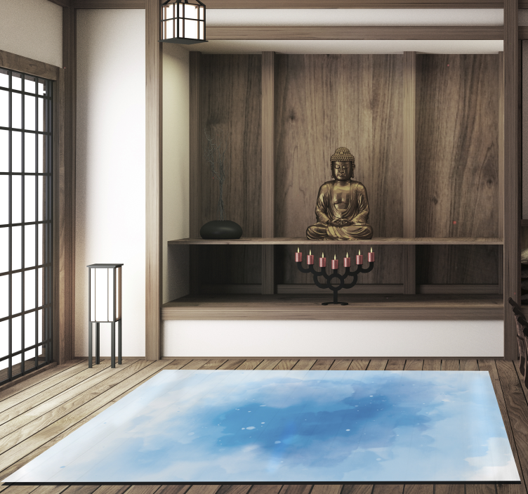 Vinyylimatto moderni akvarelli taivas - Tenstickers