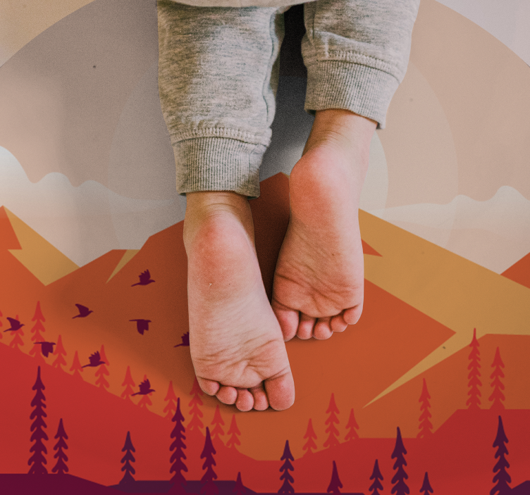 Vuoristoinen maisema Tekstuuri vinyylimatto - Tenstickers