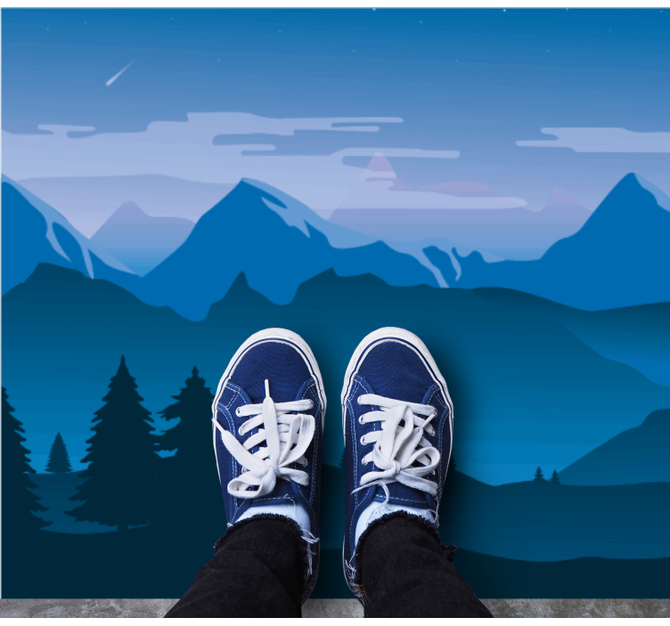 Vuoristonäkymäluonto vinyylimatto - Tenstickers