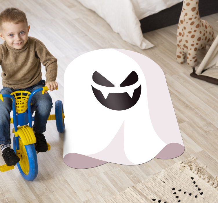 Yksivärinen haamu halloween vinyylimatto - Tenstickers