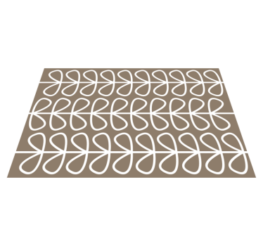 Beige lehdet kuvio etnisiä vinyyli mattoja - Tenstickers
