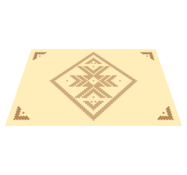 Elegantti geometrinen kontrasti olohuoneen vinyylimatto - Tenstickers