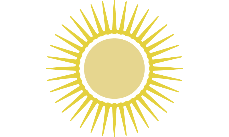 Keltainen aurinko valkoinen vinyylimatto - Tenstickers