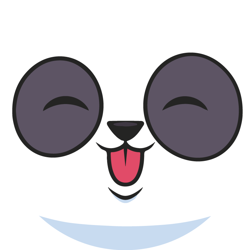 Pandan kasvot valkoinen vinyylimatto - Tenstickers