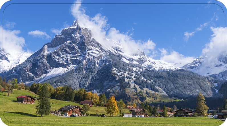 Alppien näkymä kylpyhuoneen vinyylimatto - Tenstickers