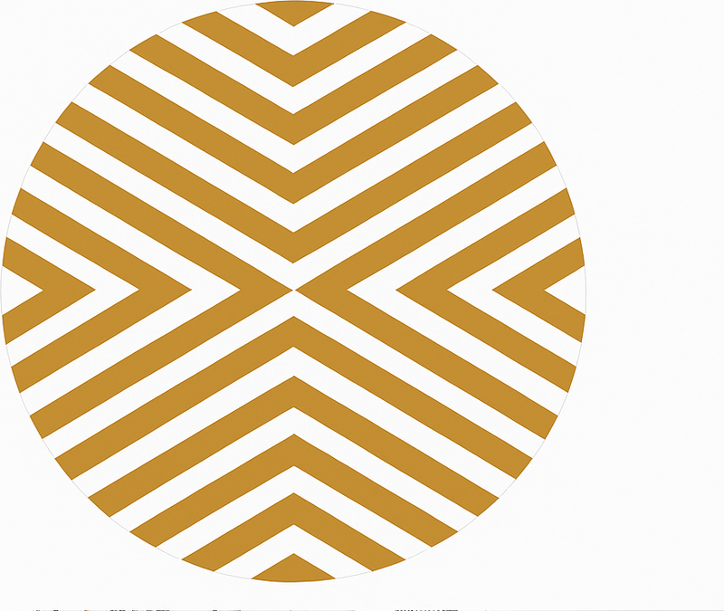 Sinappi chevron -kuvio ruokasalin vinyylimatto - Tenstickers