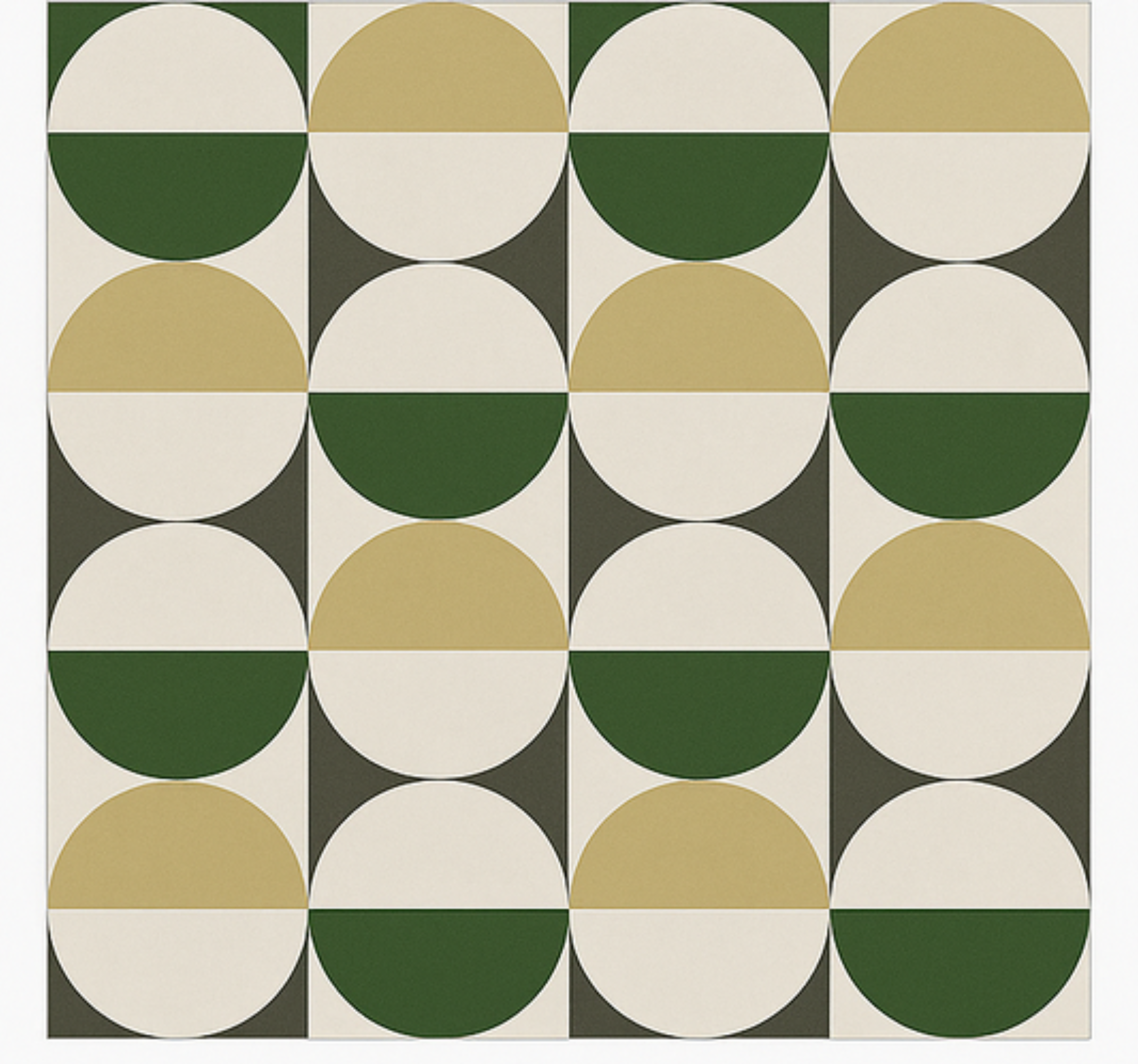 1900-luvun puolivälin pyöreä kuvio ruokasalin vinyylimatto - Tenstickers