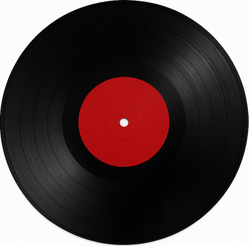 Jättimäinen vinyylilevy ruokasalin vinyylimatto - Tenstickers