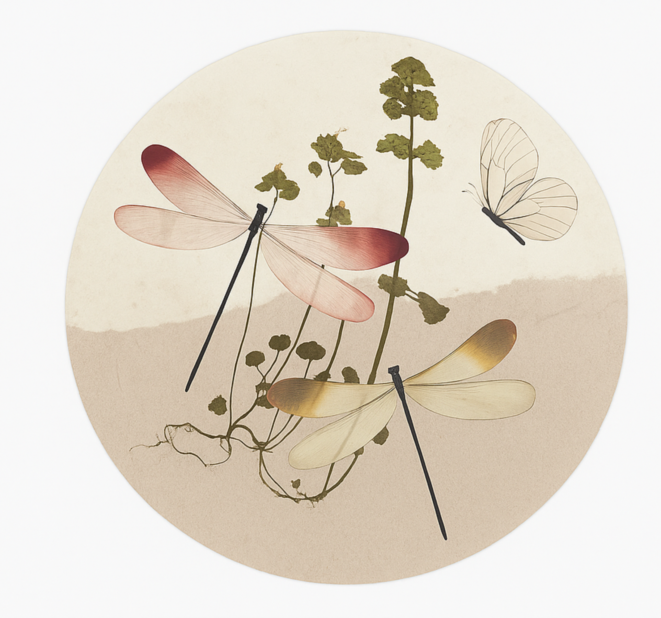 Puristettu luontokollaasi ruokasalin vinyylimatto - Tenstickers