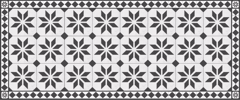 Vanhanaikainen matto mosaiikki vinyylimatto - Tenstickers