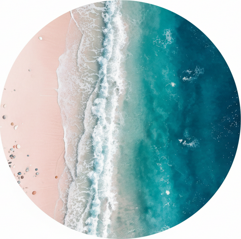 Ranta-aiheinenolohuoneenvinyylimatto - Tenstickers