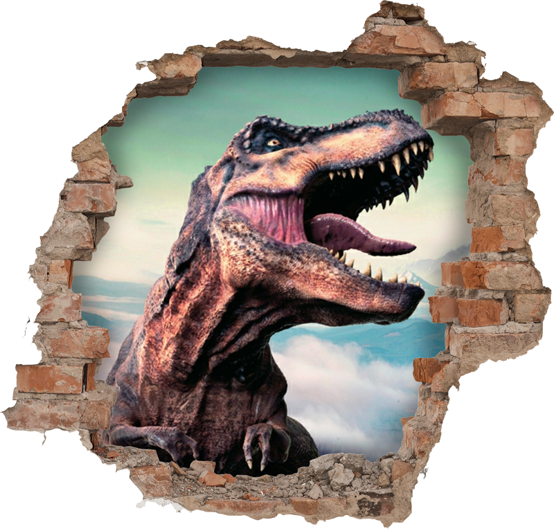 Eläin vinyylimatto realistinen 3d t-rex - Tenstickers