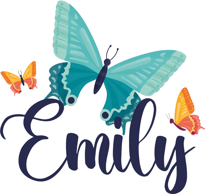 Kaksiväriset perhoset nimellä eläin vinyylimatto - Tenstickers