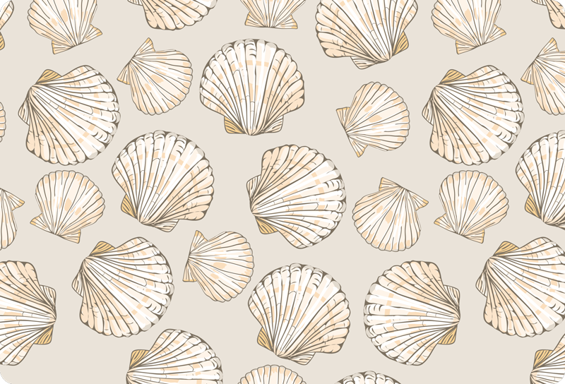 Isoja ja pieniä simpukoita eläin vinyylimatto - Tenstickers