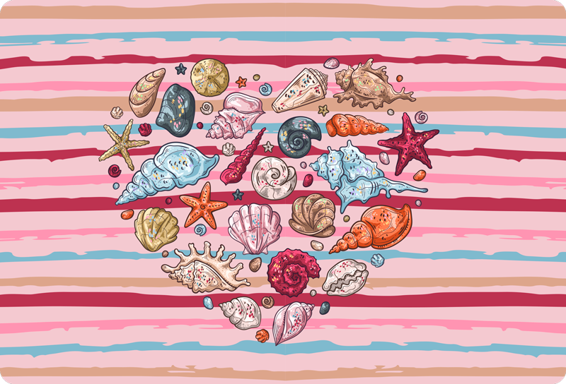 Merirakkaus eläinvinyylimatto - Tenstickers