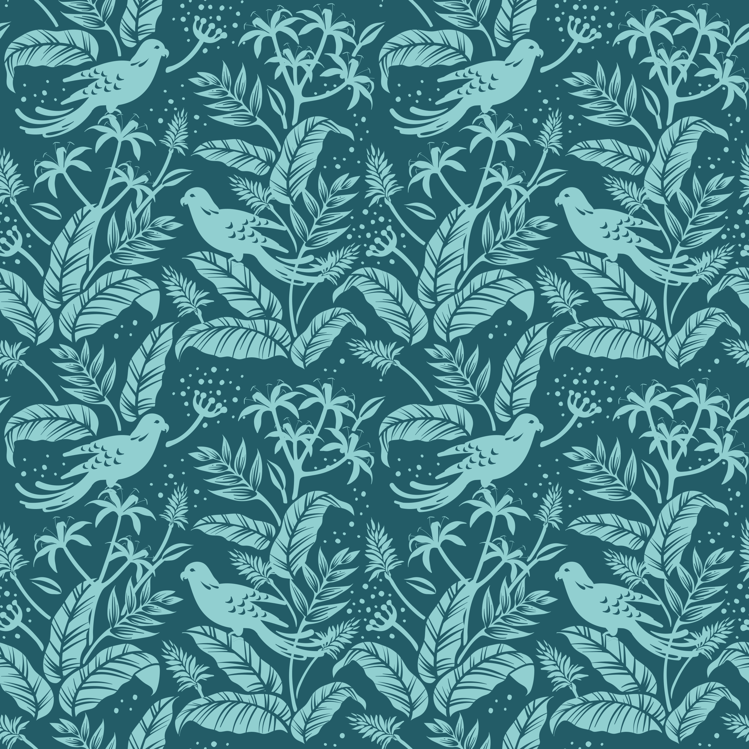 Turkoosit lentävät linnut eläin vinyylimatto - Tenstickers