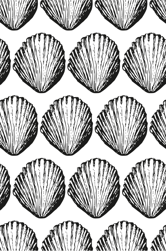 Retro simpukkakuosi eläin vinyylimatto - Tenstickers