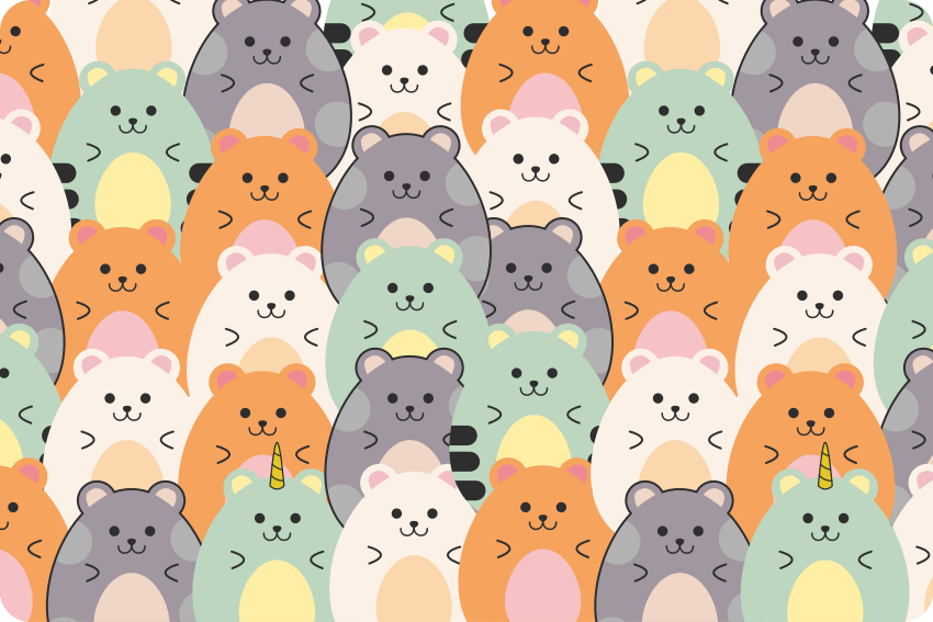 Moniväriset hamsterit syömässä eläin vinyylimatto - Tenstickers