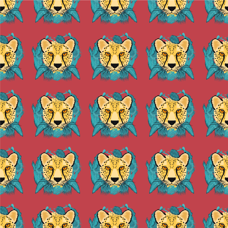 Itämaistyylinen leopardikuvio vinyylimatto - Tenstickers