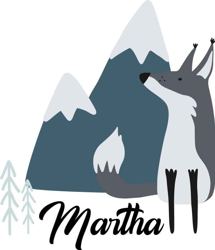 Pohjoisen lumipeuran personoitu eläinvinyylimatto - Tenstickers