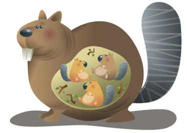 Oravavanhempi eläin vinyylimatto - Tenstickers