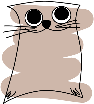 Ruskeaksi maalattu kissa eläin vinyylimatto - Tenstickers