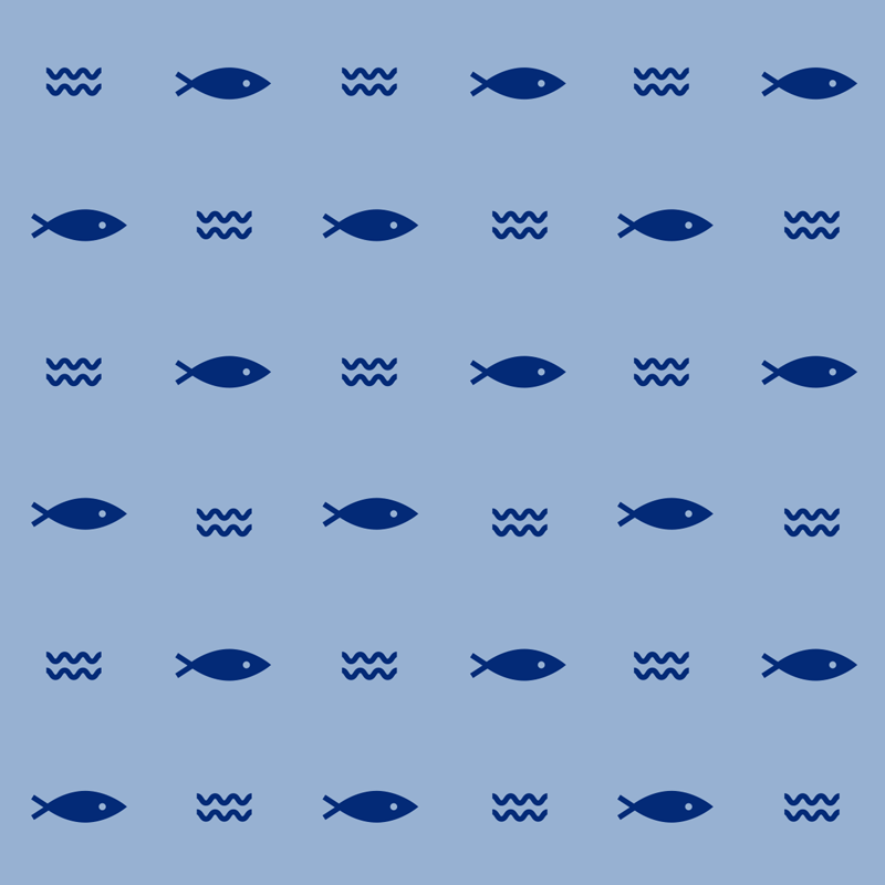 Minimalistinen kalakuviovinyylimatto - Tenstickers