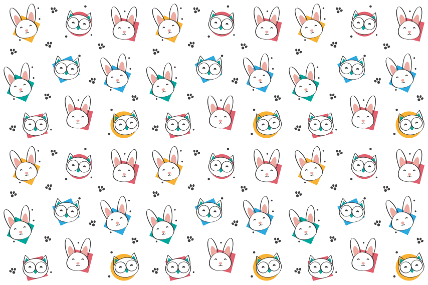 Pöllöjäniskuvioeläinvinyylimatto - Tenstickers