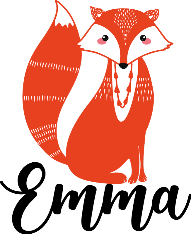 Pohjoisen kettu nimellä eläin vinyylimatto - Tenstickers