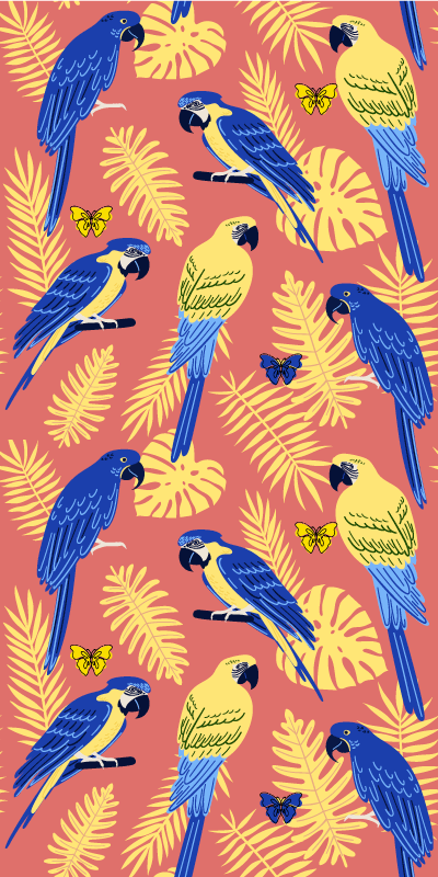 Linnut ja perhoset eläin vinyylimatto - Tenstickers