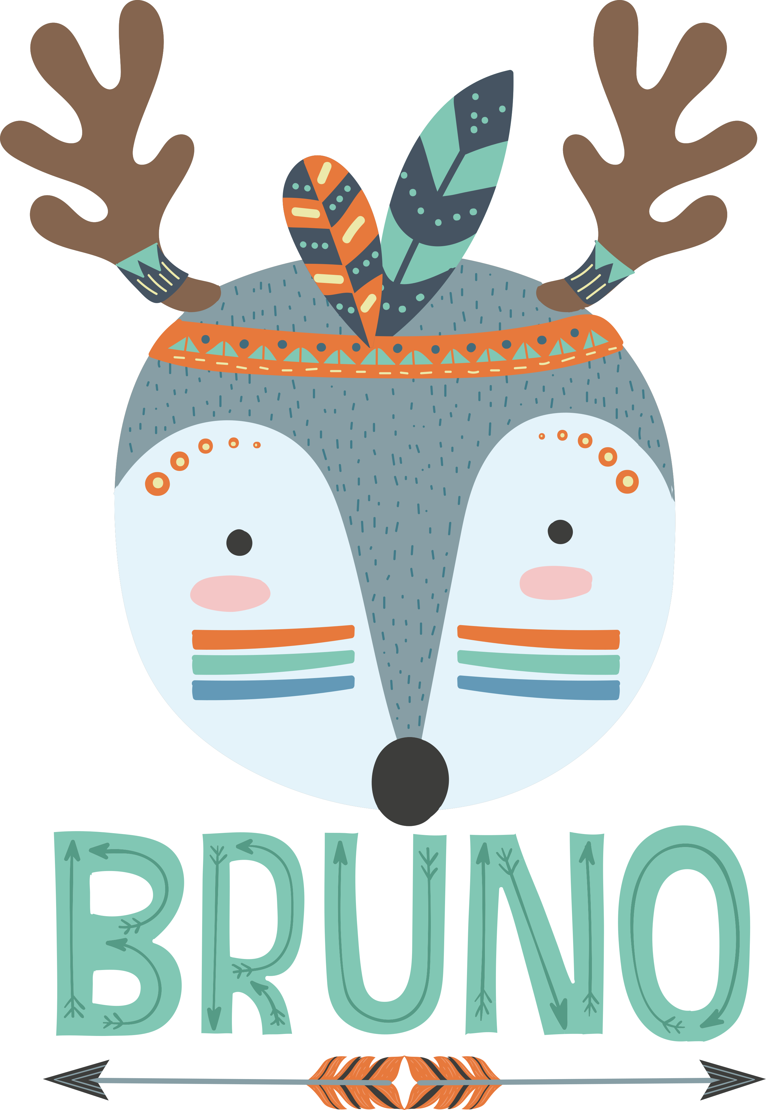 Pohjoisenpeura-nimellinen eläin vinyylimatto - Tenstickers