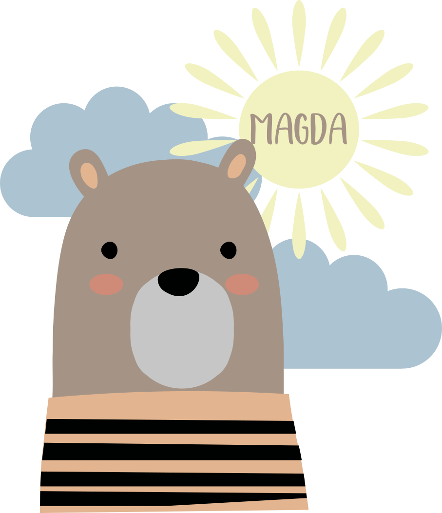 Muokattava ruskeakarhu eläinvinyylimatto - Tenstickers