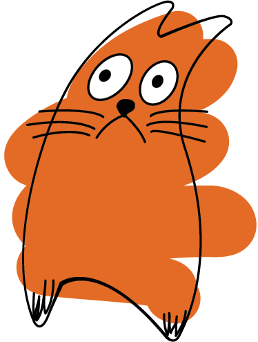 Oranssi alkuperäinen siluetti eläinvinyylimatto - Tenstickers