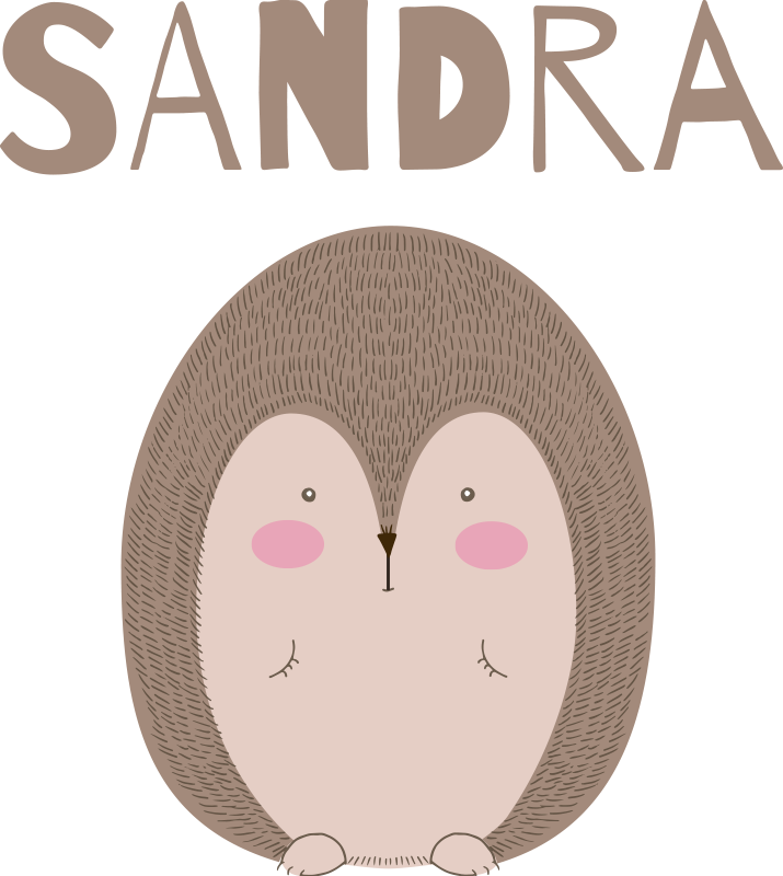 Söpö siili hahmoeläin vinyylimatto - Tenstickers