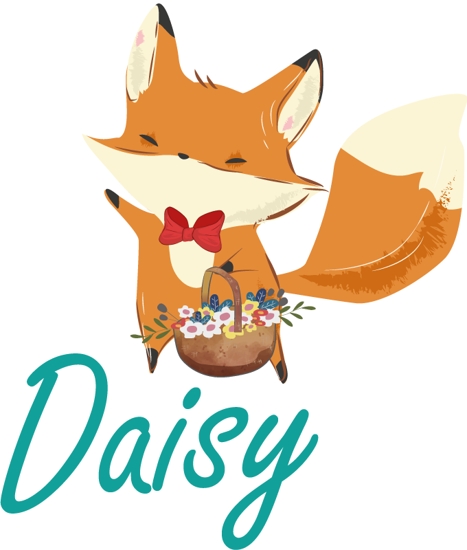 Leikkisä kettu vinyylimatto - Tenstickers