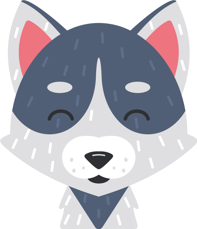 Iloinen eläinmaski vinyylimatto - Tenstickers