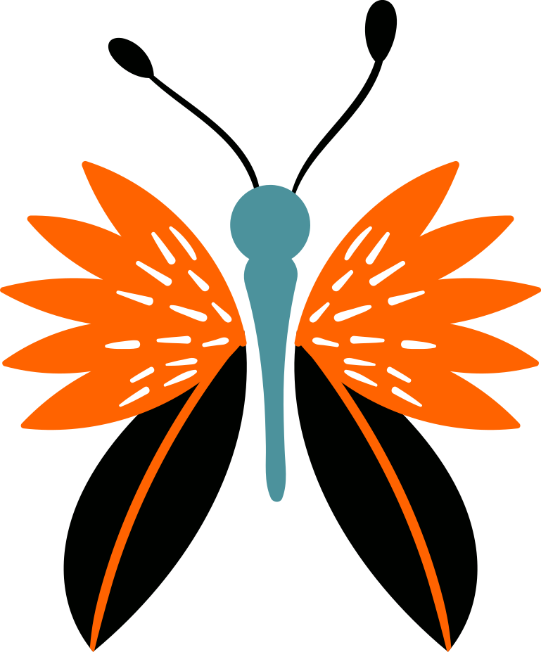 Värikäs perhoskoriste eläin vinyylimatto - Tenstickers