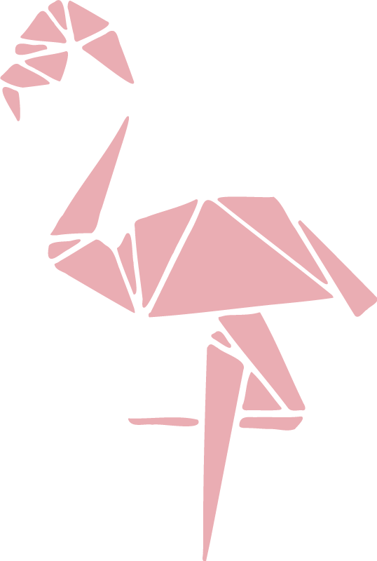 Tyylikäs flamingo-kuvio eläin vinyylimatto - Tenstickers