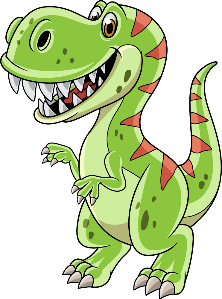 Sarjakuvamainen tyrannosaurus rex vinyylimatto - Tenstickers