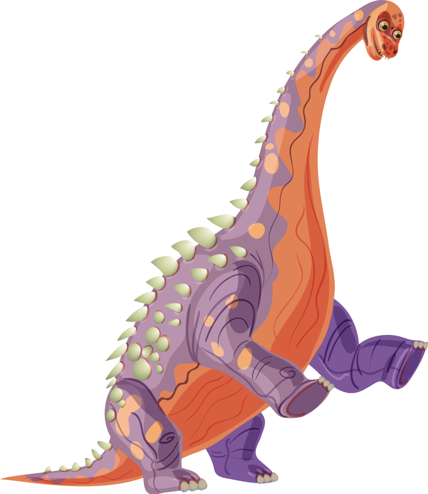 Värikäs dinohahmo vinyylimatto - Tenstickers