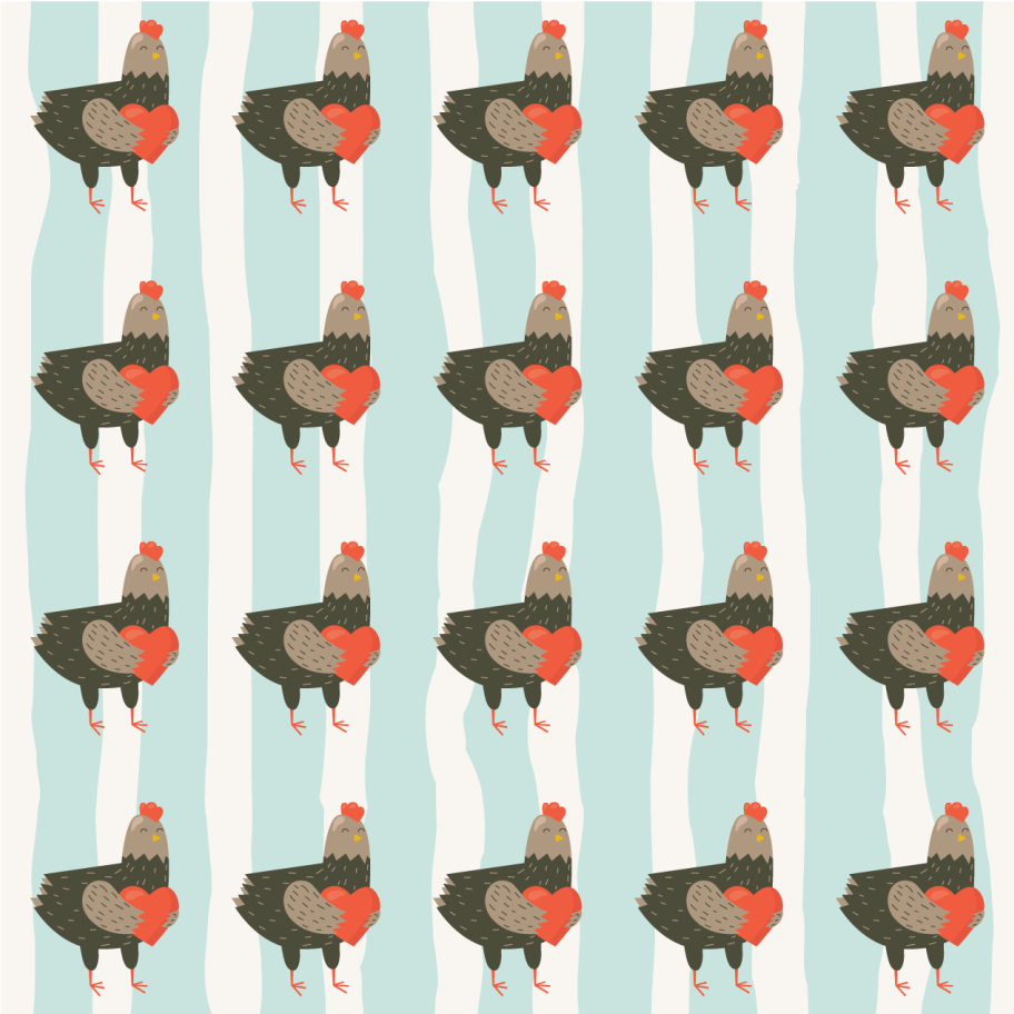 Viehätysvoimainen kana-kuvio eläin vinyylimatto - Tenstickers