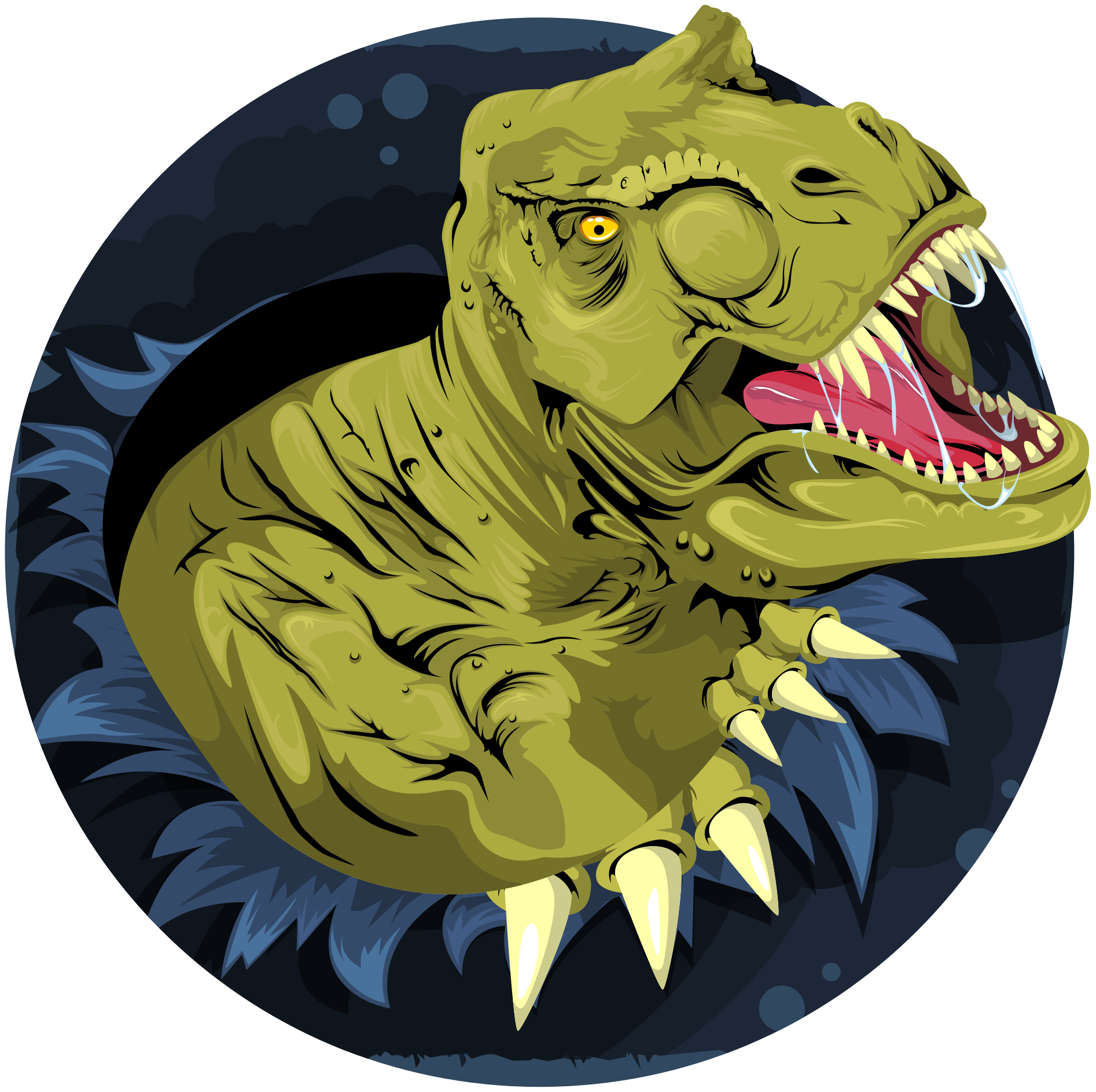 Tyrannosaurus rex pää vinyylimatto - Tenstickers