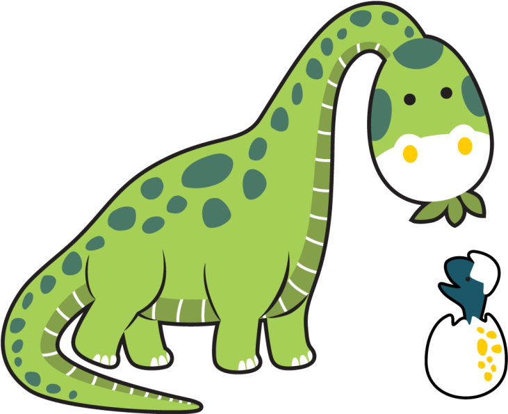 Söpö dinosauruspoikanen eläinvinyylimatto - Tenstickers