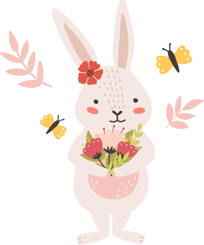 Söpöjänis-taideteoseläinvinyylimatto - Tenstickers