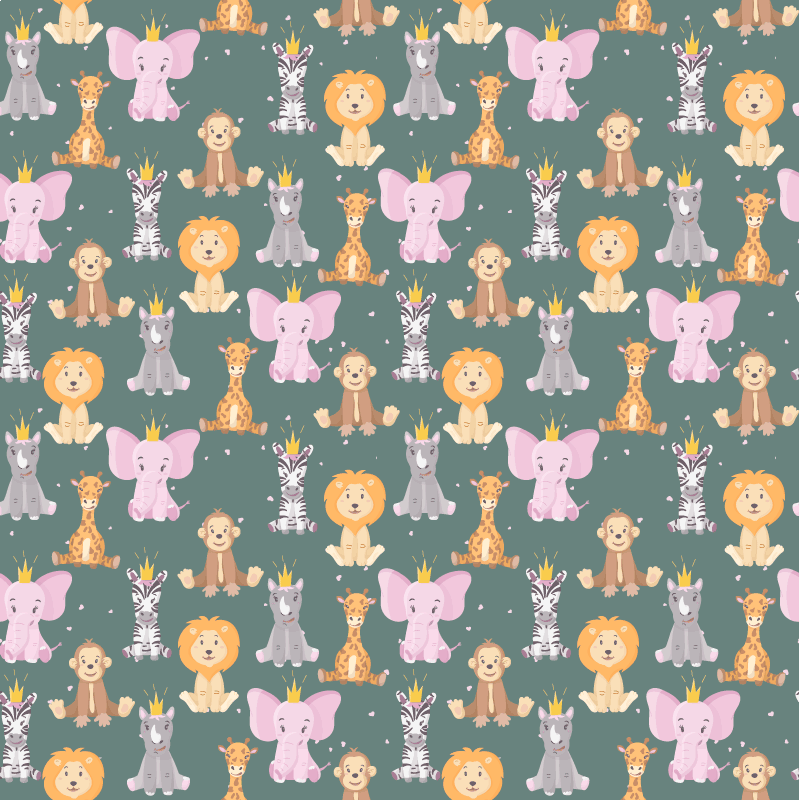 Viehättävät eläinpiirteet vinyylimatto - Tenstickers