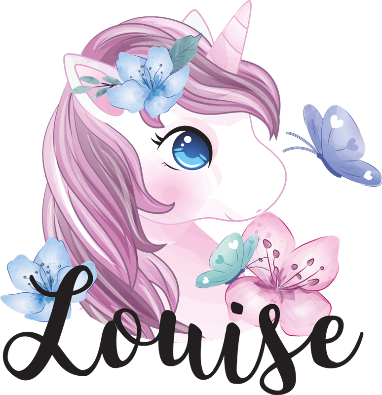 Yksisarvinen perhosineen eläin vinyylimatto - Tenstickers