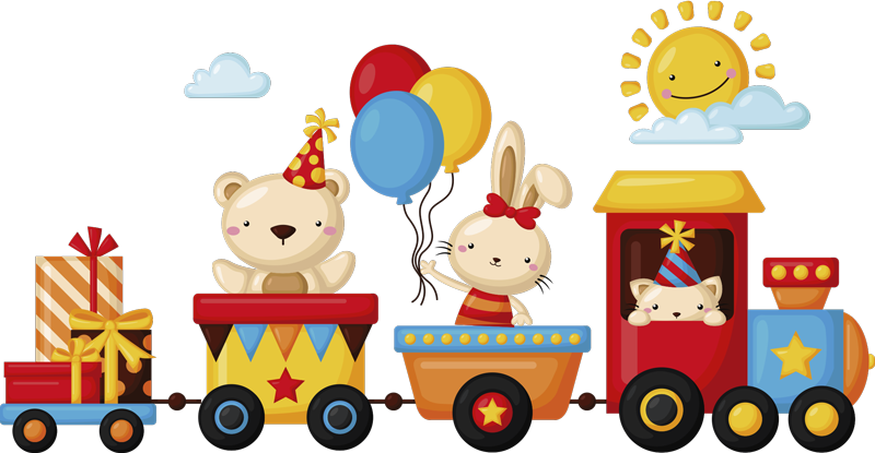 Eläinvinyylimattoeläintenjuna - Tenstickers